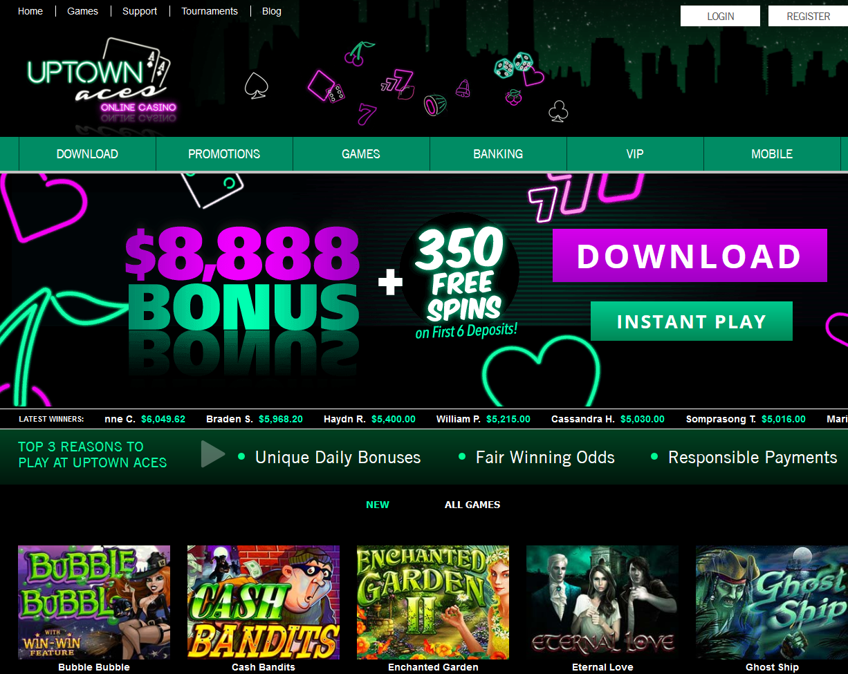 Home - Latest Online
Casino Games and Slots at Uptown Aces Home -
Latest Online Casino Games and Slots at
Uptown Aces