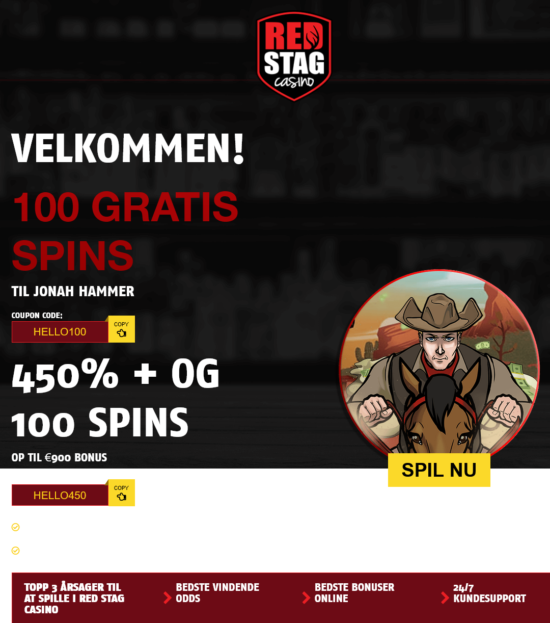 Red Stag 100 Free Spins Red
Stag 100 Free Spins