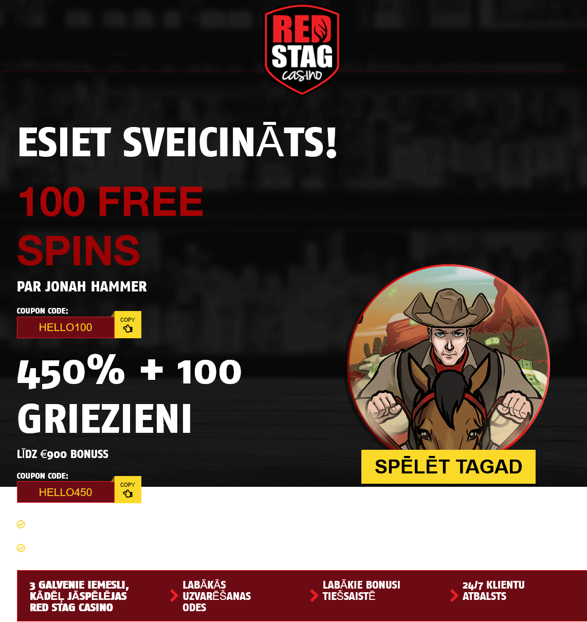 Red
Stag - 100 Free Spins Red
Stag -100 Free Spins